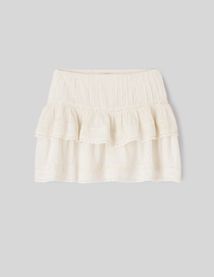 Jupe courte &agrave; volants