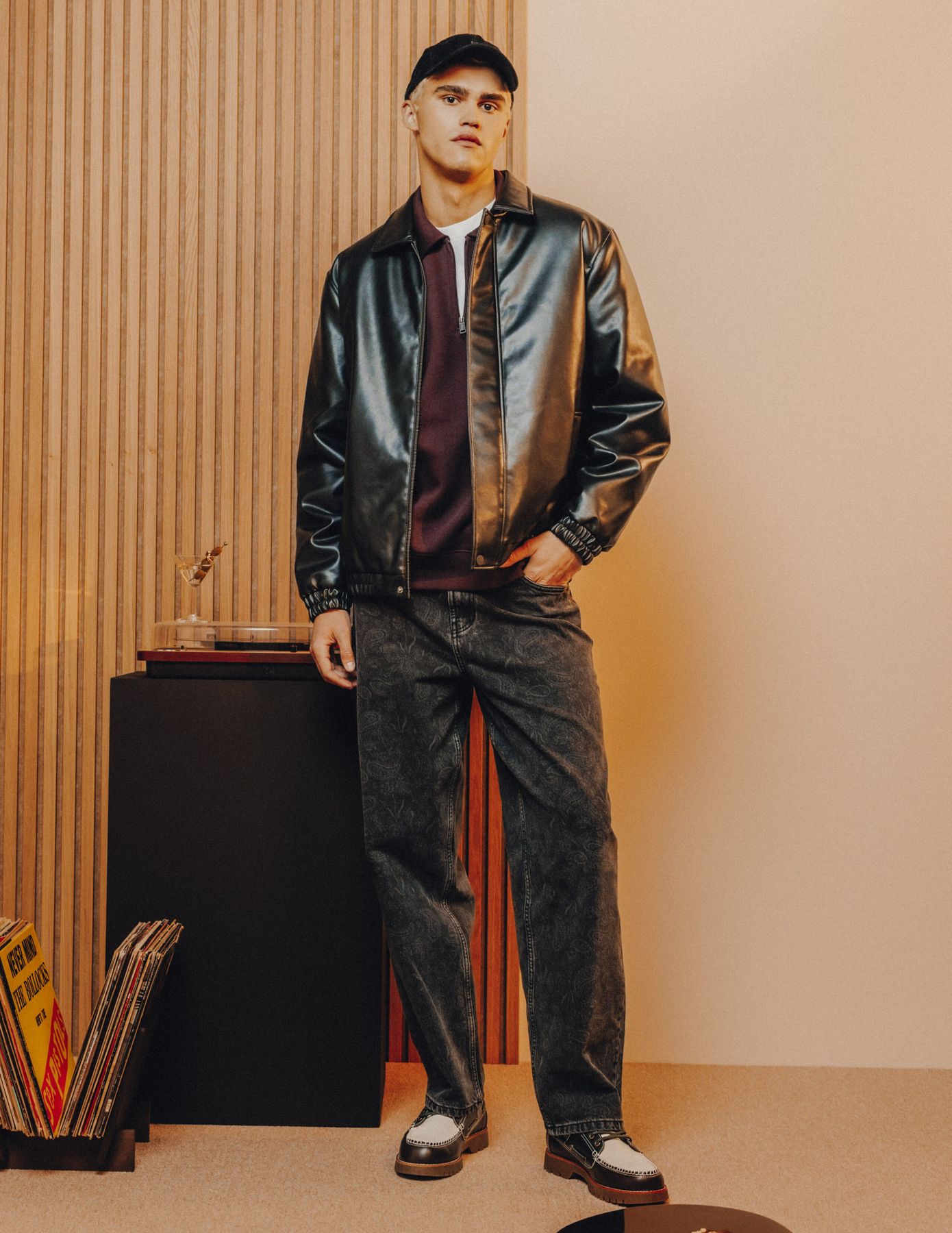 Jean loose imprim&eacute;