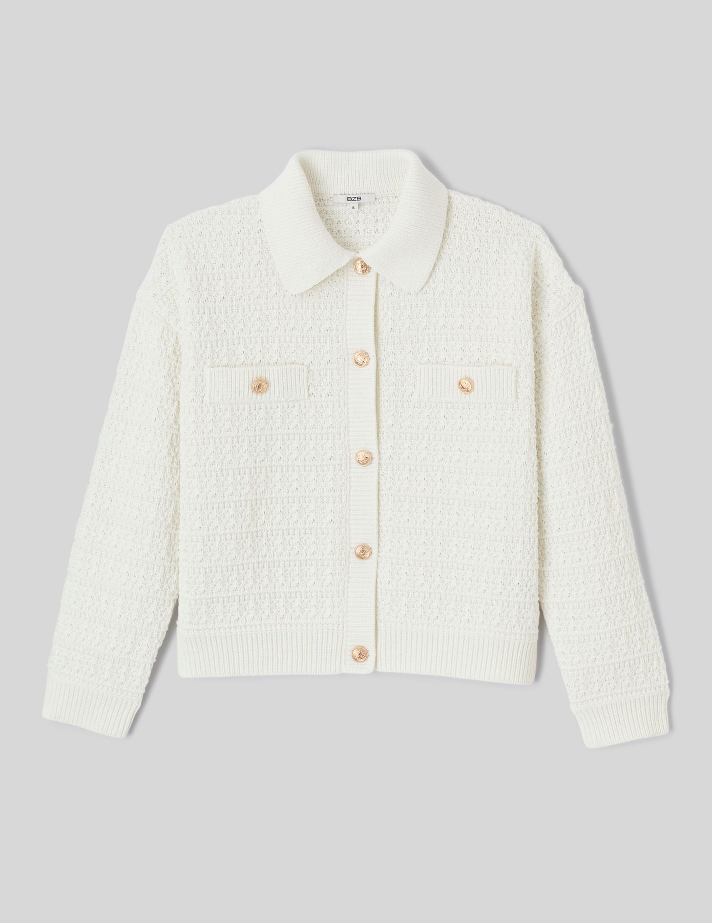 Gilet boutonn&eacute; col polo