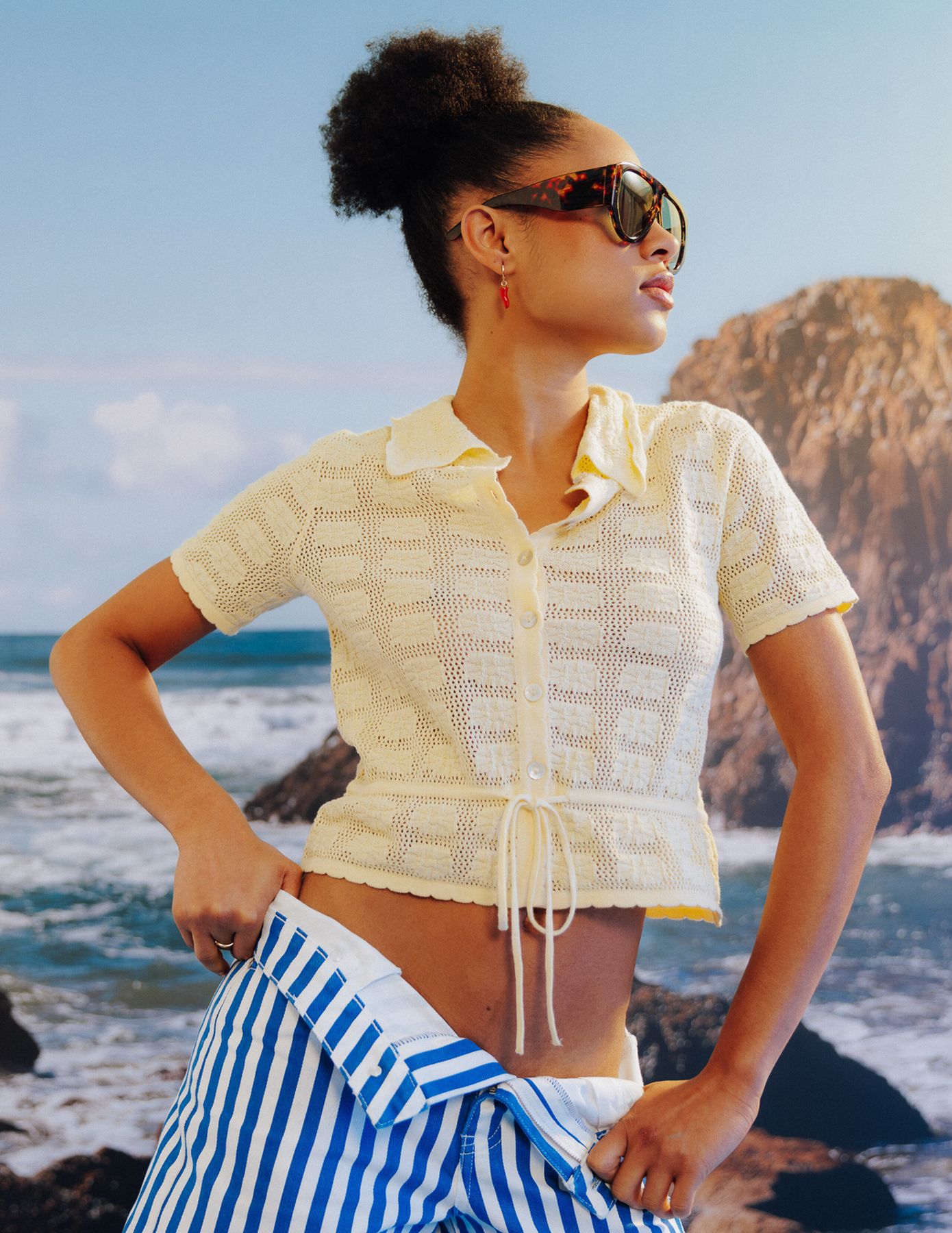 Gilet col polo en crochet