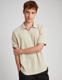 Polo matière fantaisie