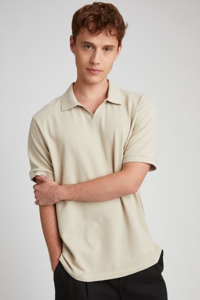 Polo matière fantaisie