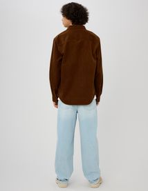 Chemise droite en velours