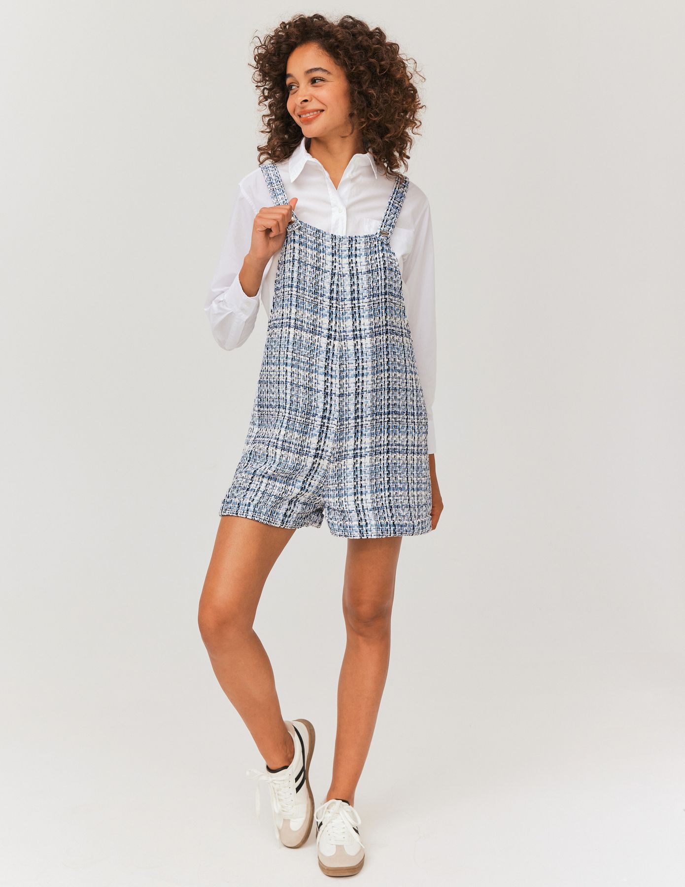 Combinaison short en tweed