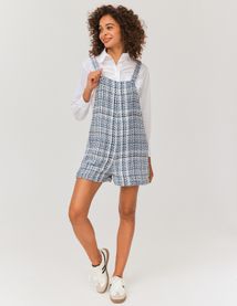 Combinaison short en tweed