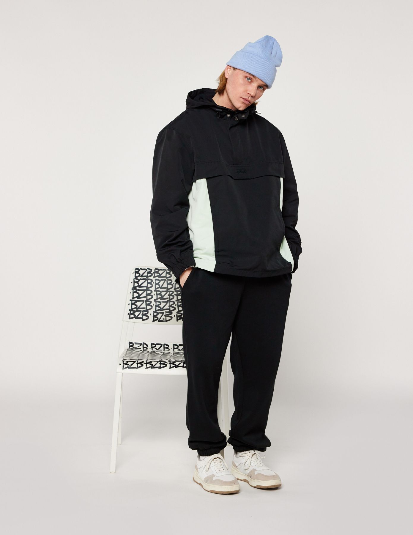 Blouson pop over colorblock