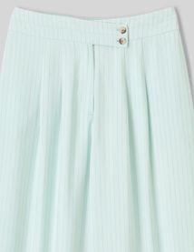 Pantalon fluide ceinture asym&eacute;trique