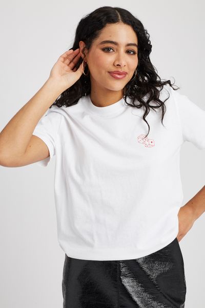 T-shirt St Valentin imprim&eacute; devant/dos