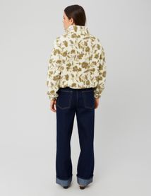 Sweat sherpa imprimé fleuri