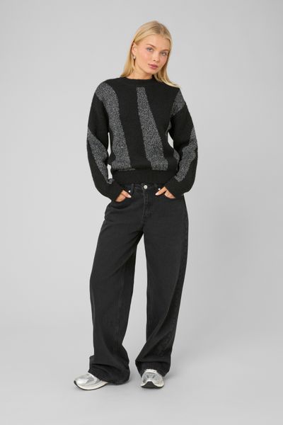 Pull col rond paillet&eacute;