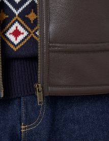 Blouson zippé col sherpa