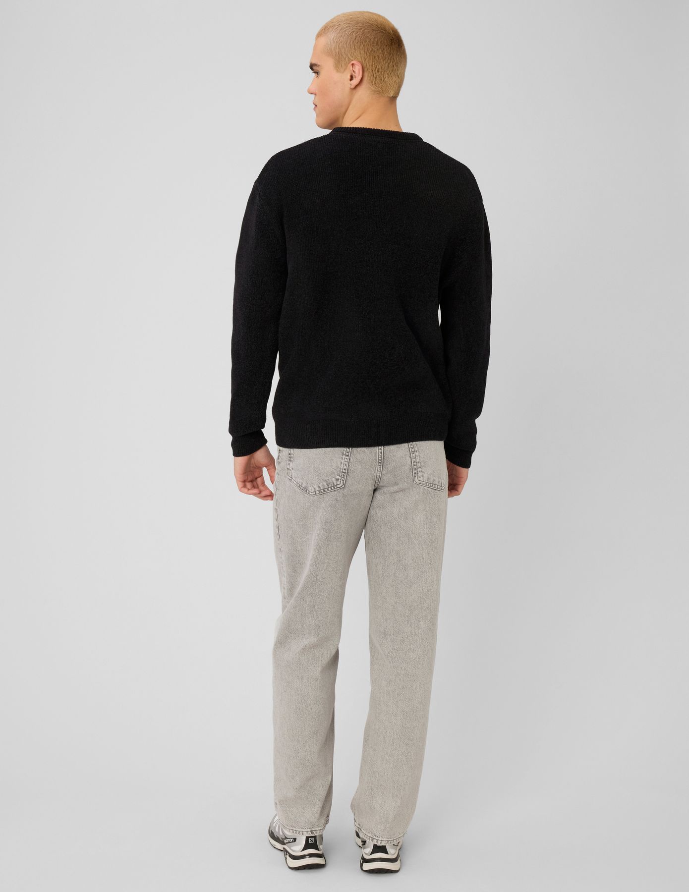 Pull chenille col rond