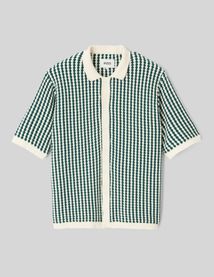 Chemise manches courtes rayée tricot