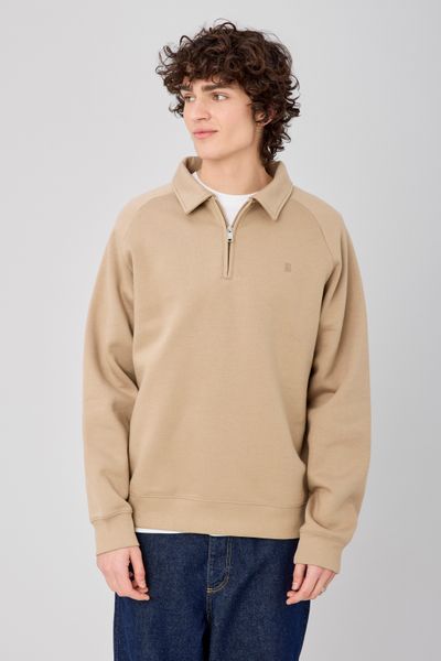 Sweat col polo zipp&eacute;