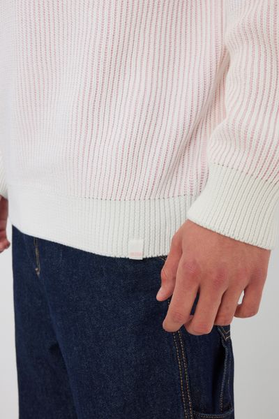 Pull côtelé bicolore