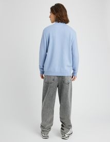 Pull col montant laine