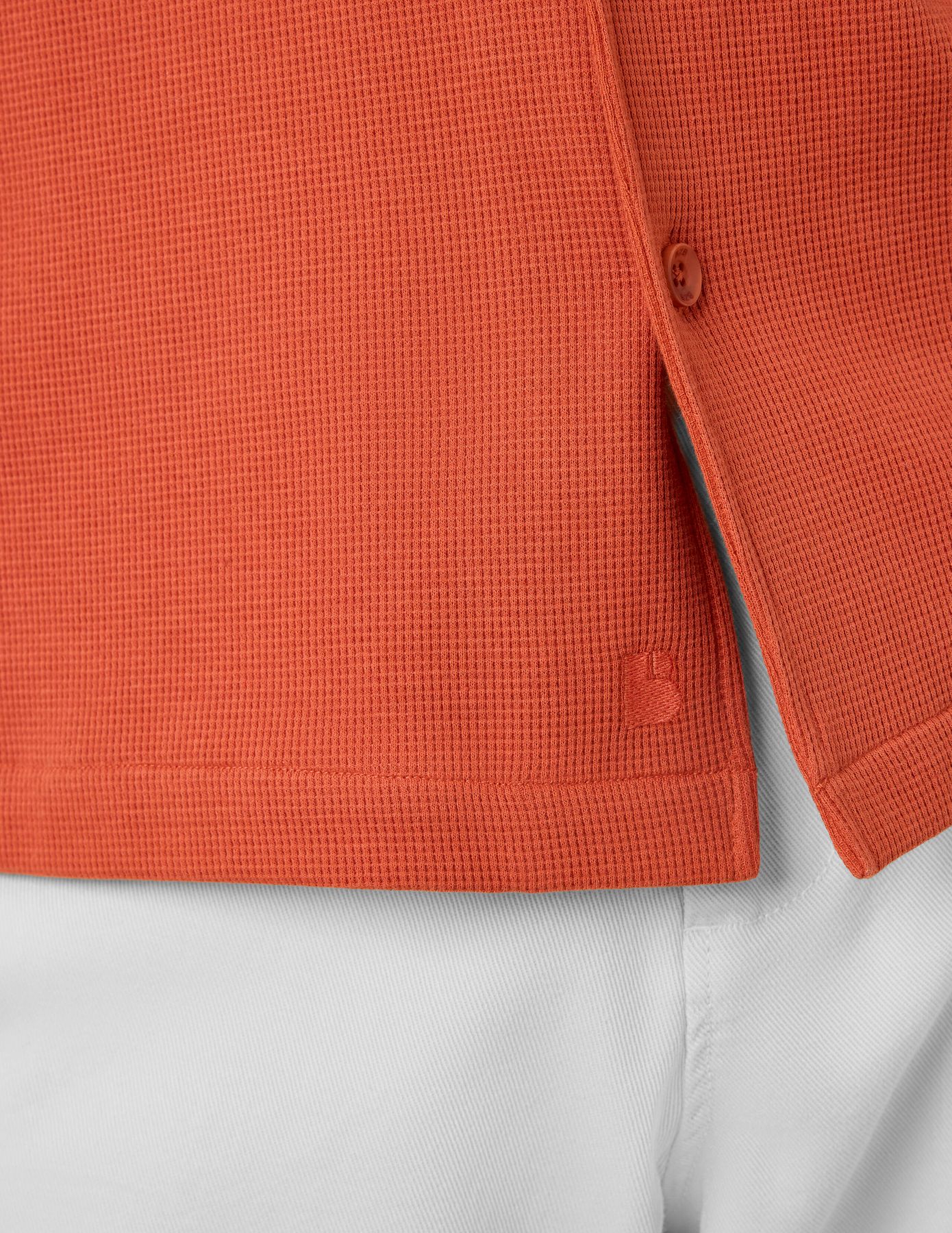 Chemise waffle manches courtes