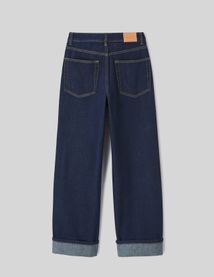 Jean baggy à revers