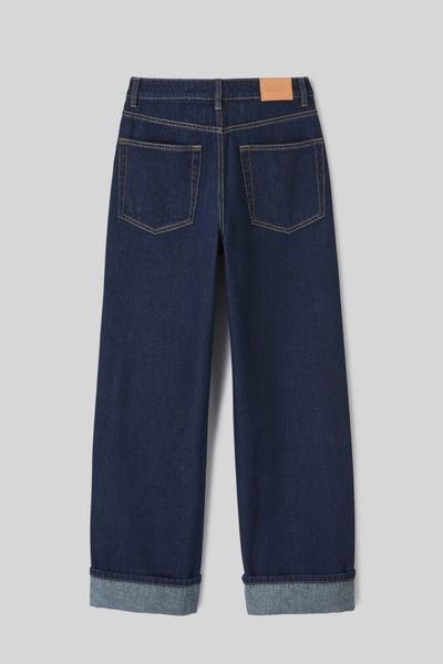 Jean baggy à revers