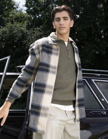 Surchemise à carreaux zippée