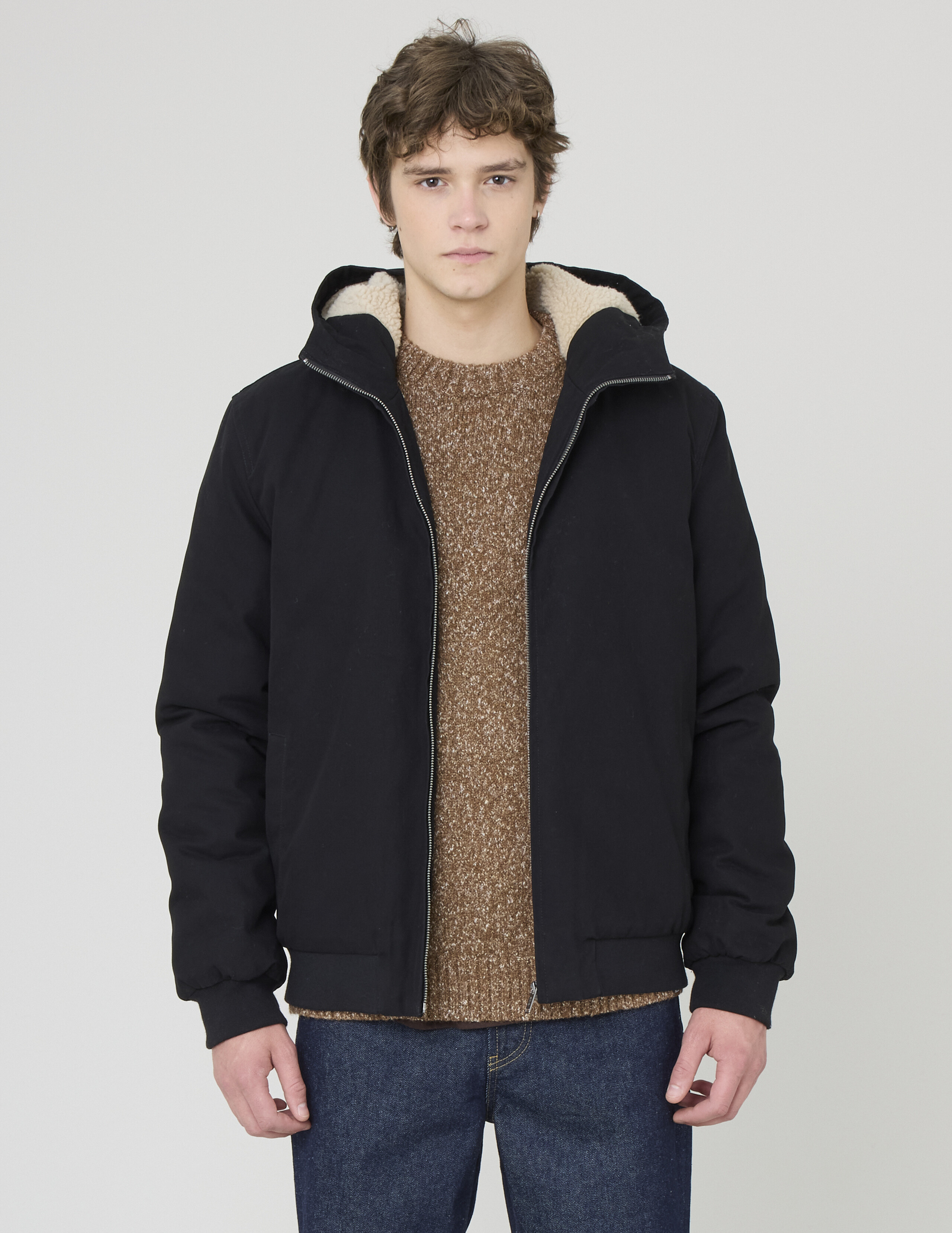 baab Blouson à capuche en canvas Noir | BZB