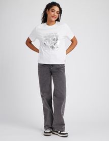 T-shirt imprim&eacute; argent&eacute;