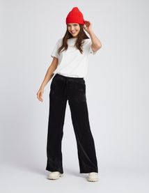 Pantalon satin plissé