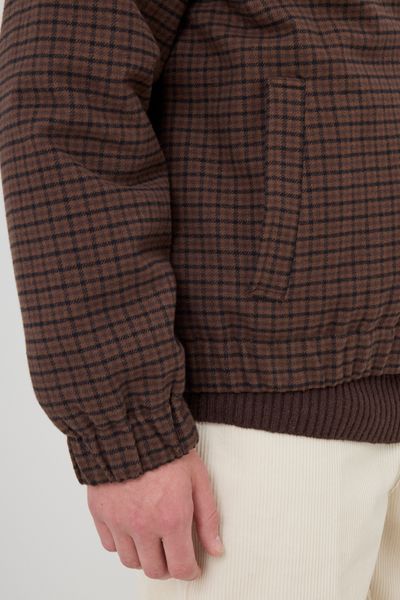 Blouson zippé à carreaux