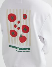 Sweat à capuche imprimé devant dos
