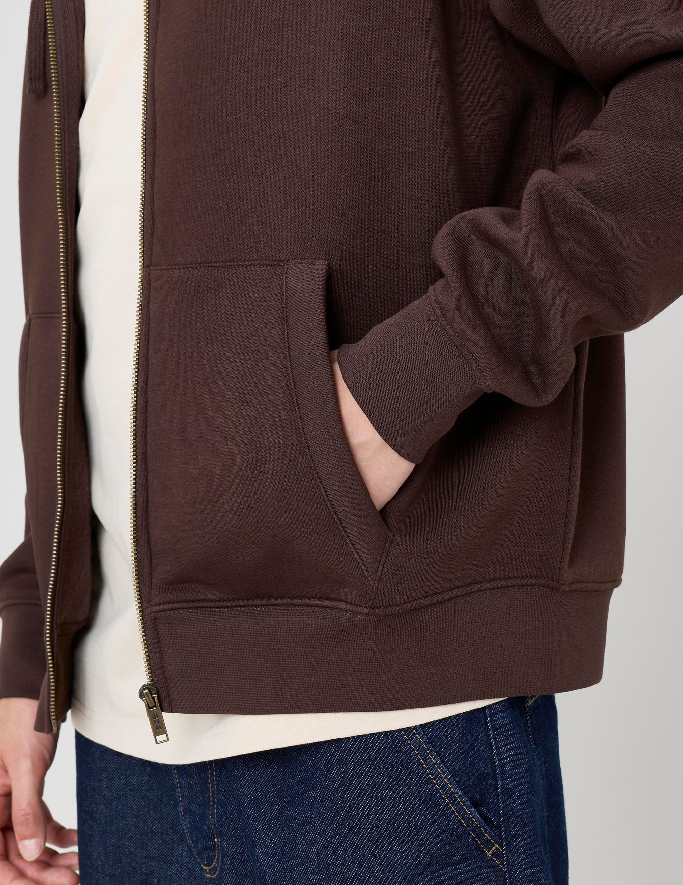 Sweat zippé imprimé devant/dos