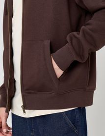 Sweat zippé imprimé devant/dos