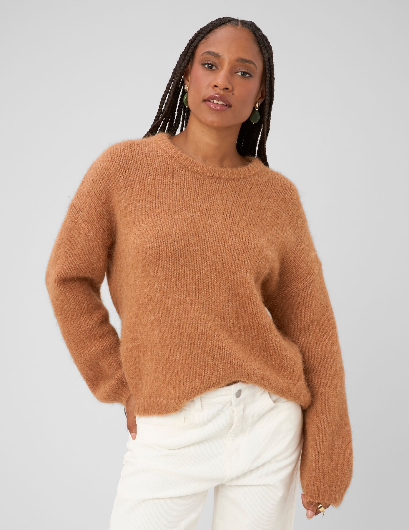 Pull col rond premium
