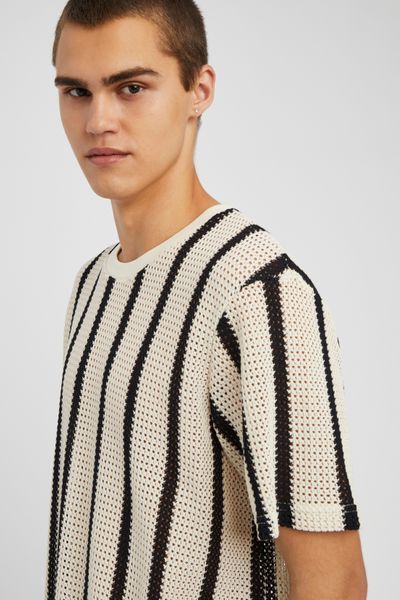 T-shirt tricot &agrave; rayures