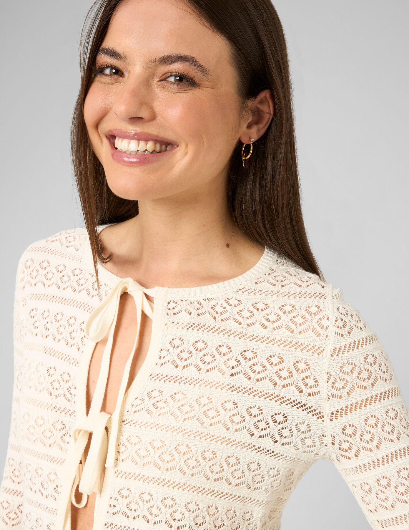 Gilet maille ajour&eacute;e