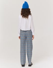 Pantalon carreaux avec chaine