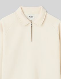 Sweat col polo zipp&eacute;