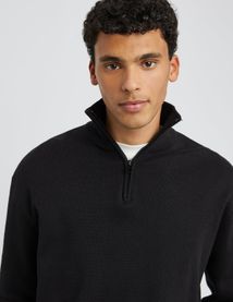 Pull col montant zippé