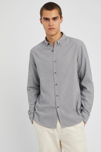 Chemise droite à carreaux