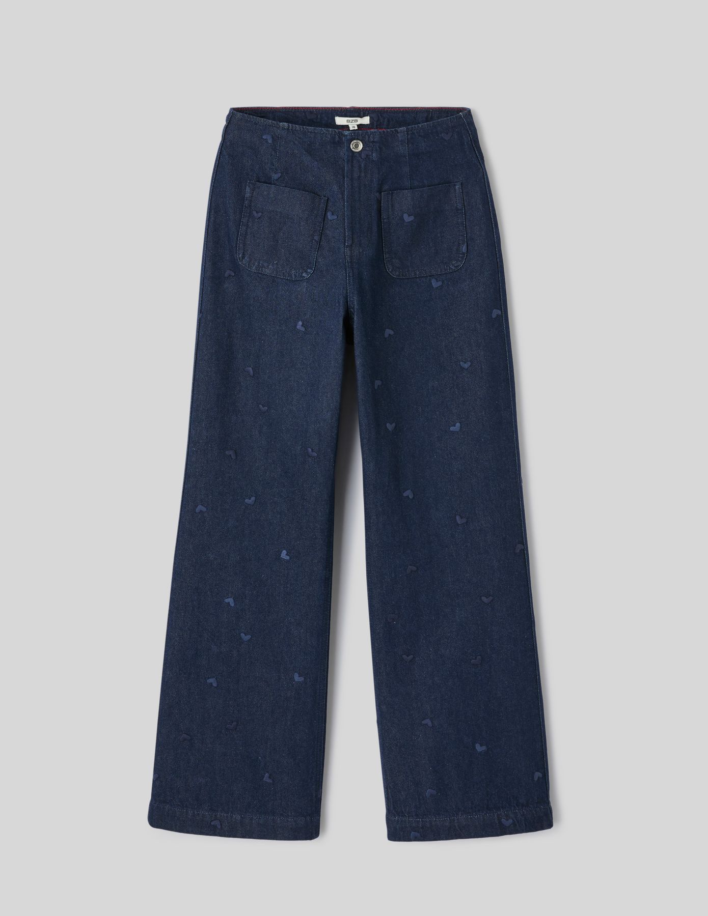 Jean wide leg brod&eacute;
