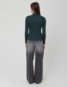 T-shirt col montant uni