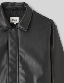Blouson zippée en tissu enduit