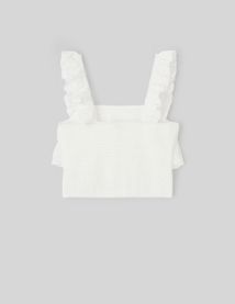 Top broderie anglaise à volant