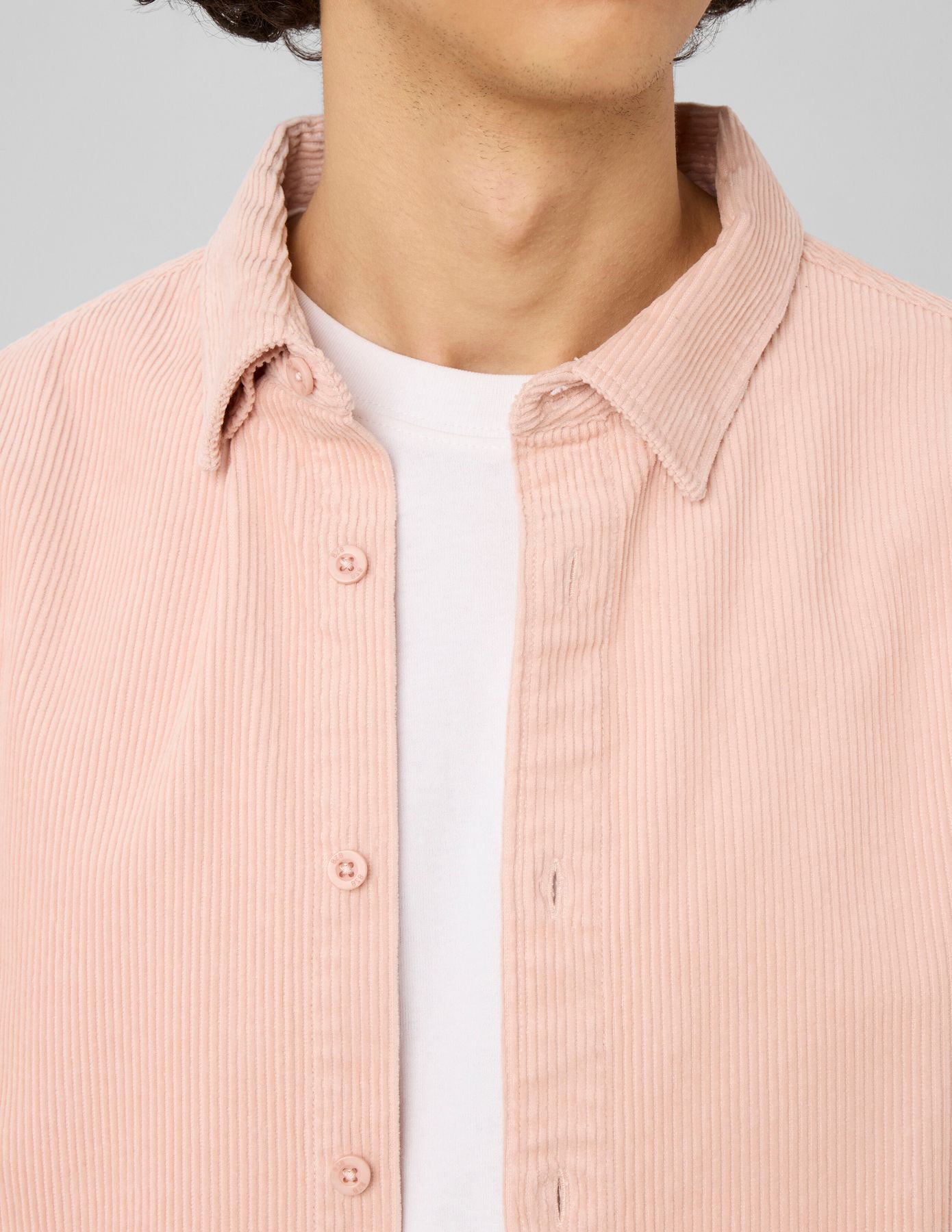 Chemise en velours c&ocirc;tel&eacute;