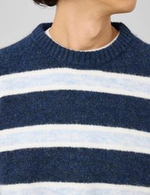 Pull ray&eacute; col rond
