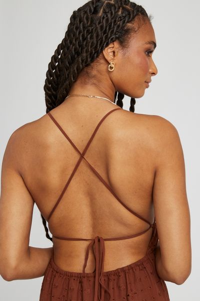 Robe longue broderie anglaise