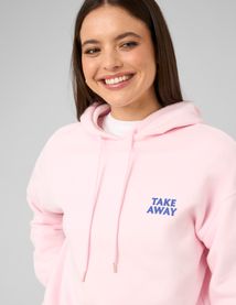 Sweat &agrave; capuche imprim&eacute; devant / dos