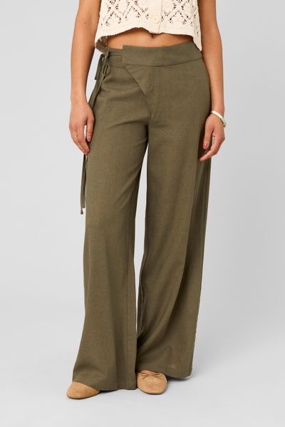 Pantalon fluide pan asym&eacute;trique