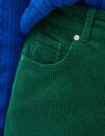 Pantalon velours straight long en coton iab