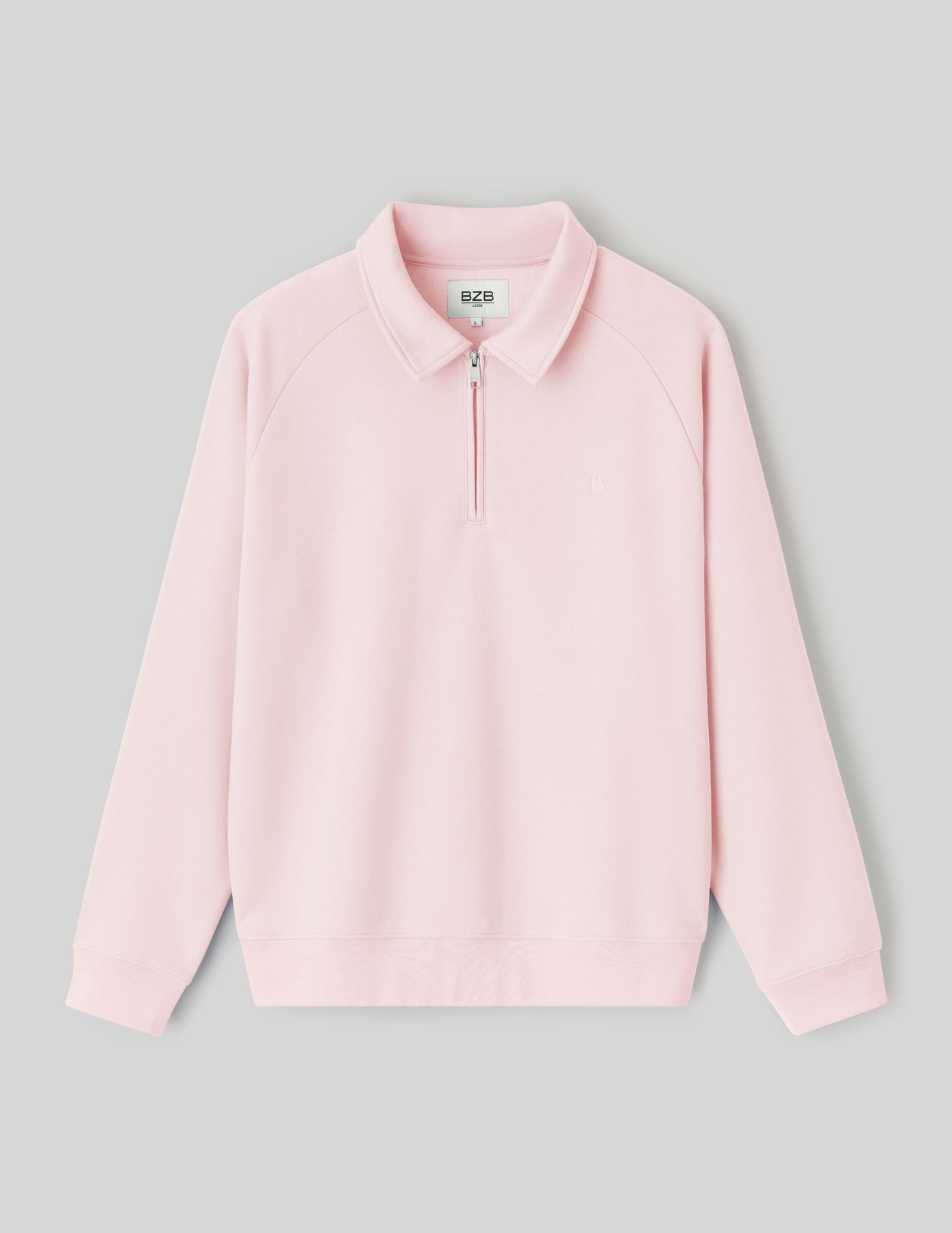 Sweat col polo zippé