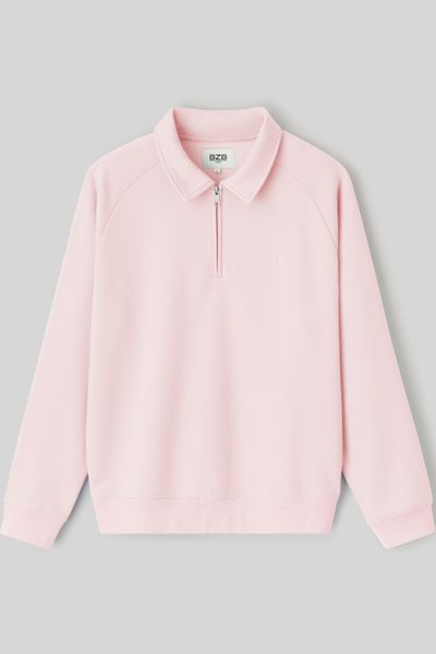 Sweat col polo zippé